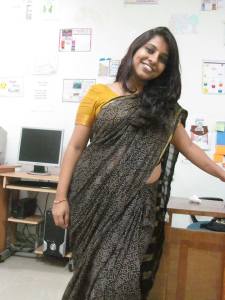 A cheerful Asha at the Tech Center